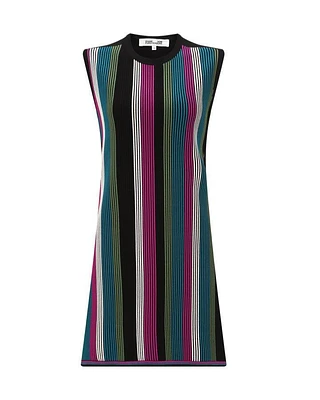 DVF Meta Sleeveless Stripe Dress
