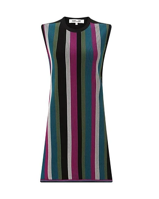 DVF Meta Sleeveless Stripe Dress