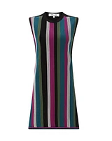 DVF Meta Sleeveless Stripe Dress
