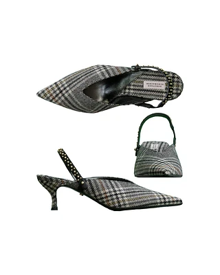 Check It Out Kitten Heel Pump