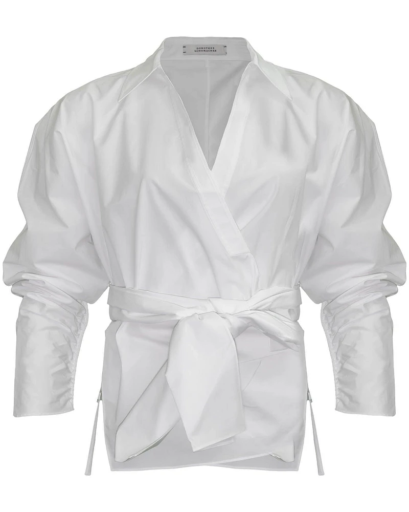 Dorothee Schumacher Poplin Power Wrap Blouse