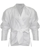 Dorothee Schumacher Poplin Power Wrap Blouse
