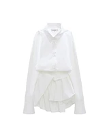 Dorothee Schumacher Poplin Power Wrap Detail Blouse