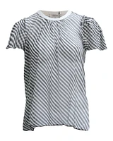 Transparent Coolness Short Sleeve Blouse