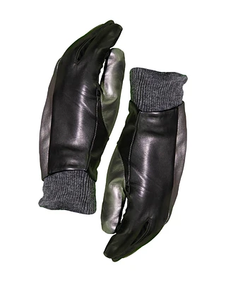 Leather Colorblock Gloves
