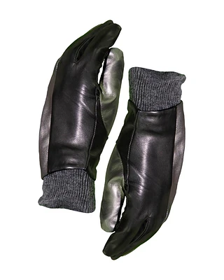 Leather Colorblock Gloves