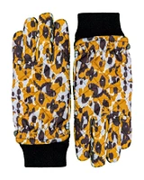 Leopard Camo Quilted Puffer Gloves