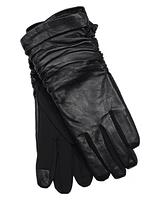 Ruched Leather Glove