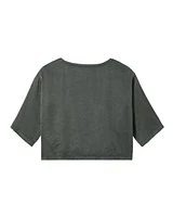 Eileen Fisher Bateau Neck Sueded Box Top