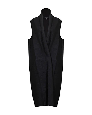 Boiled Wool Long Vest