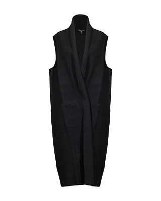 Boiled Wool Long Vest