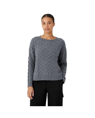 Eileen Fisher Cashmere Blend Cable Knit Pullover