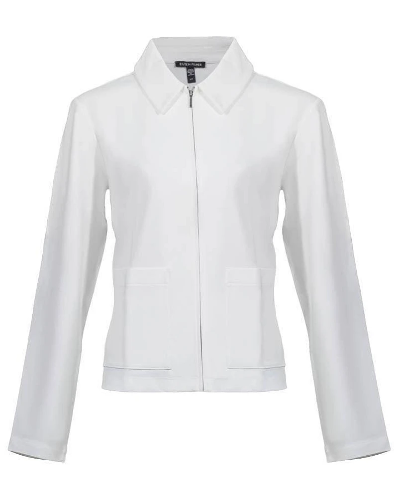 Eileen Fisher Classic Collar Zip Jacket