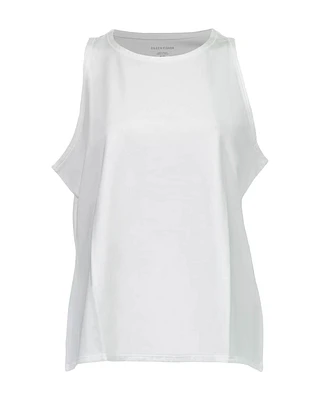 Eileen Fisher Cotton Jersey Round Neck Slim Tank