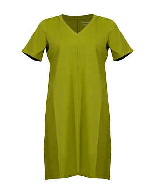 Eileen Fisher Cotton Jersey V-Neck Dress
