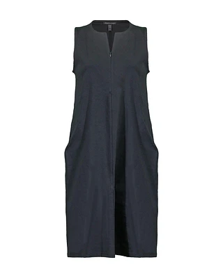 Eileen Fisher Cotton Ponte Zip Up Dress