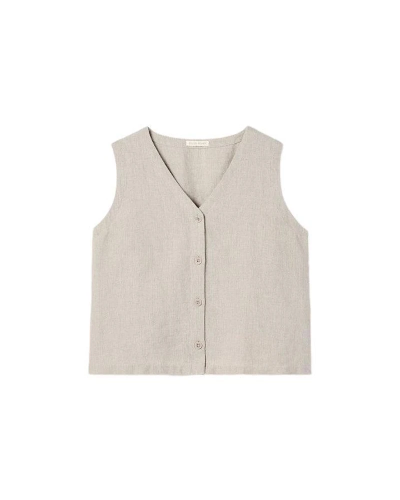 Eileen Fisher Linen V-Neck Vest