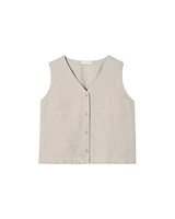 Eileen Fisher Linen V-Neck Vest