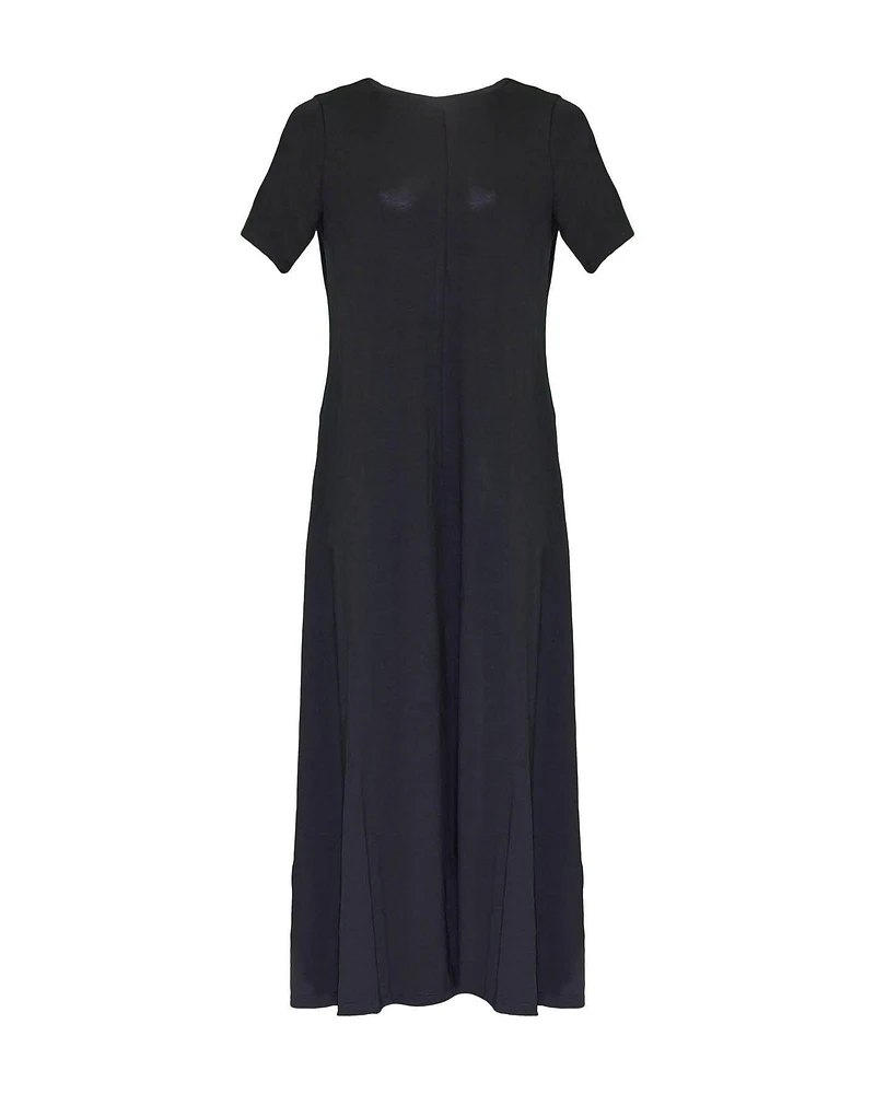 Fine Jersey Crew Neck Maxi Dress