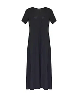 Fine Jersey Crew Neck Maxi Dress