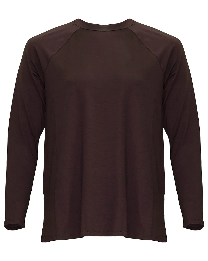 Fine Jersey Crew Neck Top Cassis