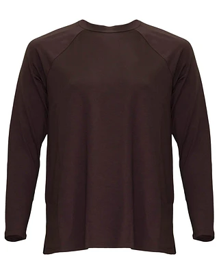 Fine Jersey Crew Neck Top Cassis