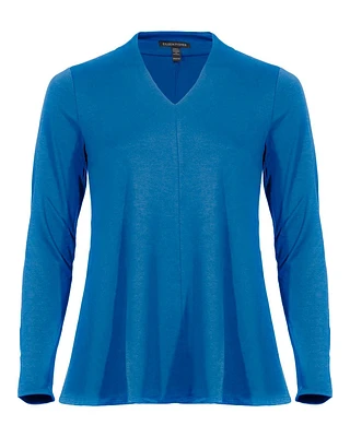 Eileen Fisher Fine Jersey V-Neck Top Jewel