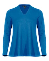 Eileen Fisher Fine Jersey V-Neck Top Jewel