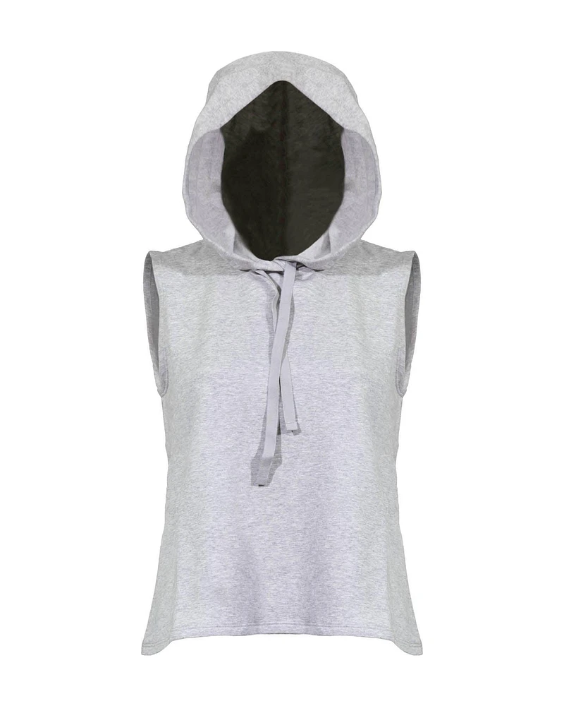 Eileen Fisher Fleece Sleeveless Hoodie