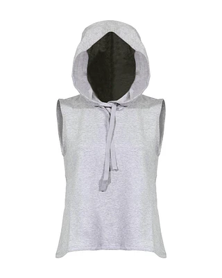Eileen Fisher Fleece Sleeveless Hoodie