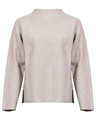 Eileen Fisher Funnel Neck Wool Box Top