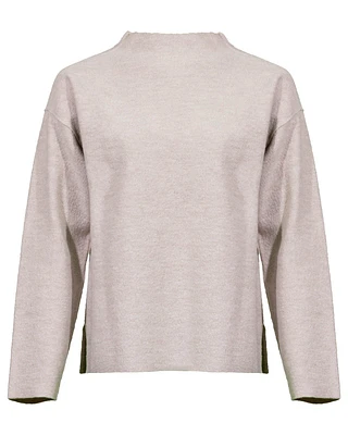 Eileen Fisher Funnel Neck Wool Box Top