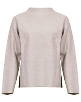 Eileen Fisher Funnel Neck Wool Box Top