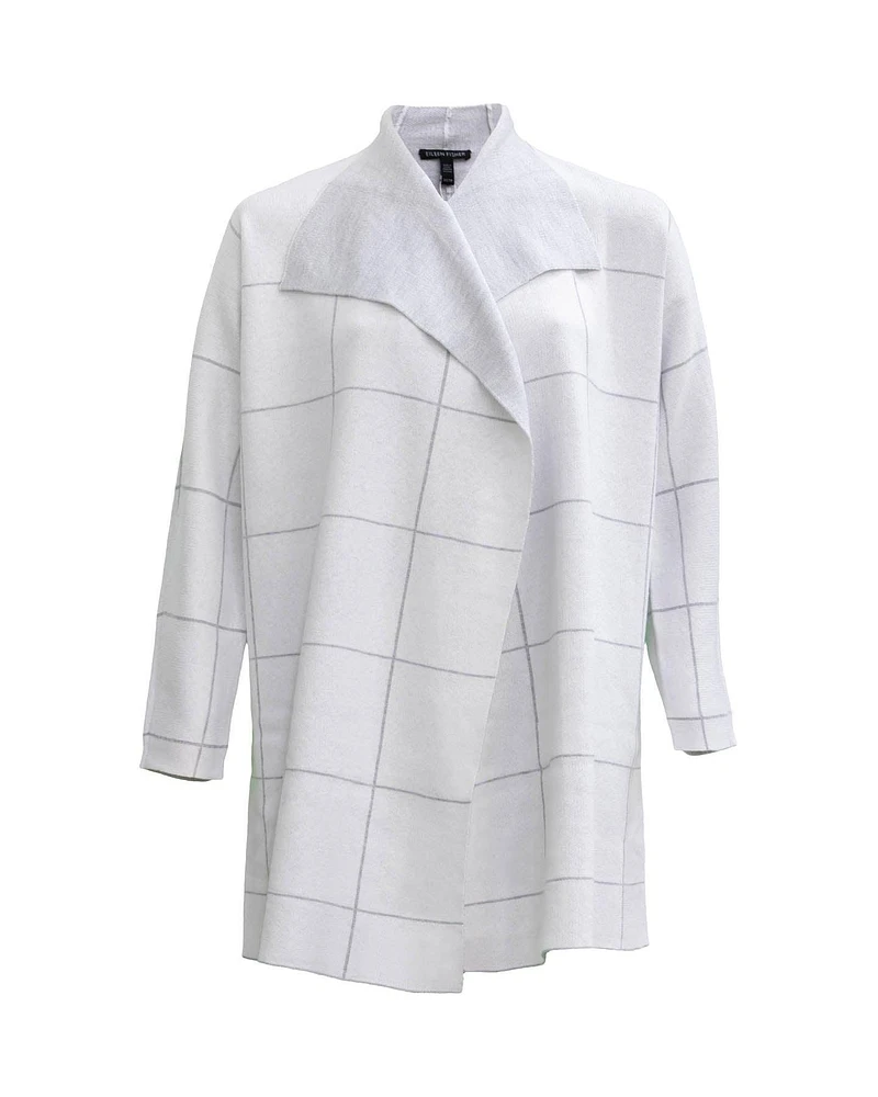Graphic Windowpane Cardigan
