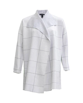 Graphic Windowpane Cardigan