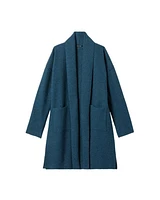 Eileen Fisher High Collar Wool Coatigan