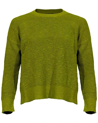 Knit Crew Neck Sweater Multigreen