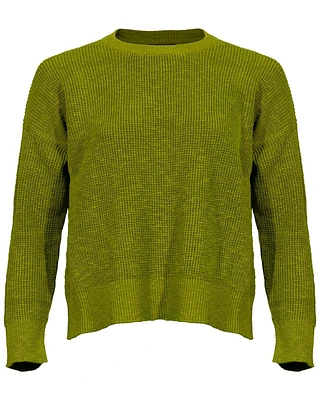 Knit Crew Neck Sweater Multigreen