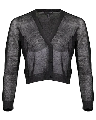 Eileen Fisher Linen Crepe Cropped Cardigan