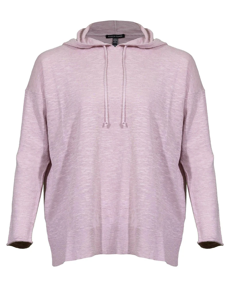 Eileen Fisher Linen Slub Long Sleeve Hoodie
