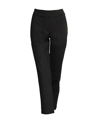 Melange Ponte Slim Ankle Pant