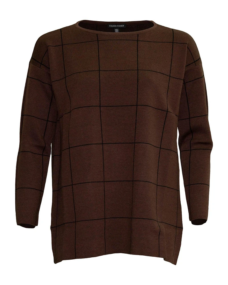 Merino Grid Box Top