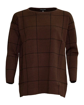 Merino Grid Box Top