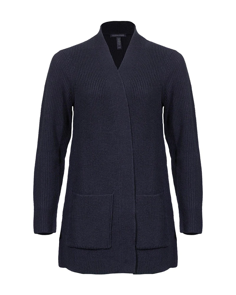 Eileen Fisher Merino Pocket Cardigan