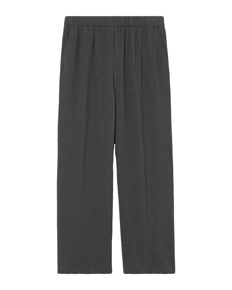 Eileen Fisher Mini Check Wide Leg Pant