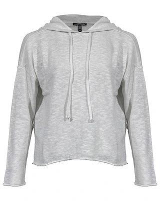 Eileen Fisher Organic Cotton Linen Slub Hooded Top