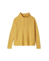 Eileen Fisher Organic Linen Cotton Slub Funnel Neck Top