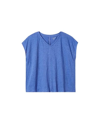 Eileen Fisher Organic Linen Jersey V-Neck Tee