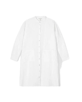 Eileen Fisher Organic Linen Mandarin Collar Dress