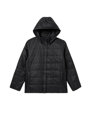 Eileen Fisher Padded Removable Hood Jacket